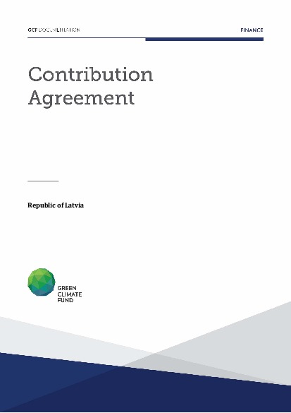 Document cover for Contribution Agreement with Latvia (IRM)