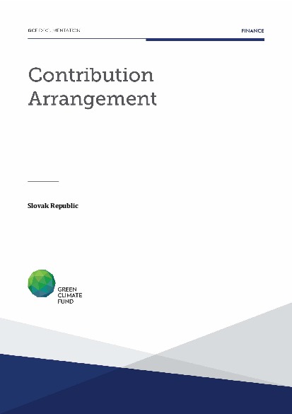 Document cover for Contribution Arrangement with Slovakia (IRM)