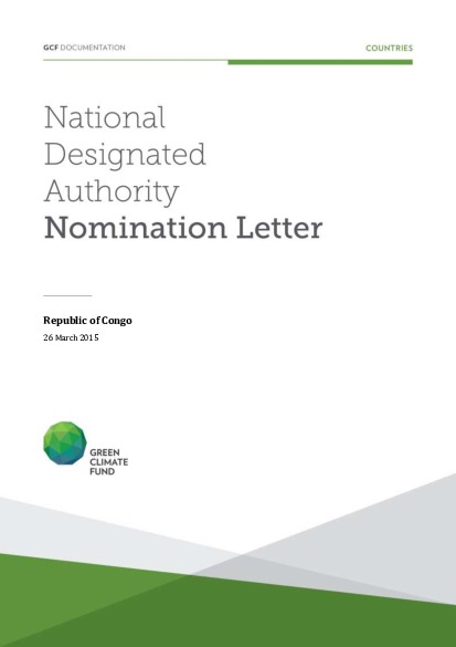 Document cover for NDA nomination letter for Congo