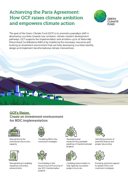 Document cover for Achieving the Paris Agreement: How GCF raises climate ambition and empowers action