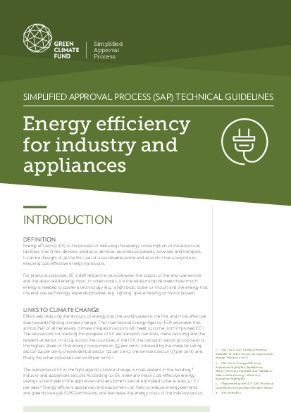 Document cover for SAP Technical Guidelines: Energy efficiency for industry and appliances