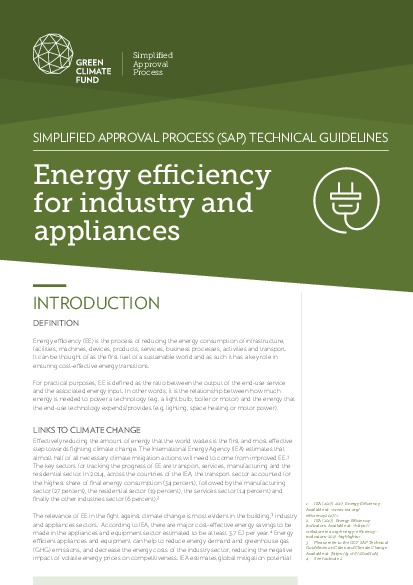Document cover for SAP Technical Guidelines: Energy Efficiency for Industry and Appliances