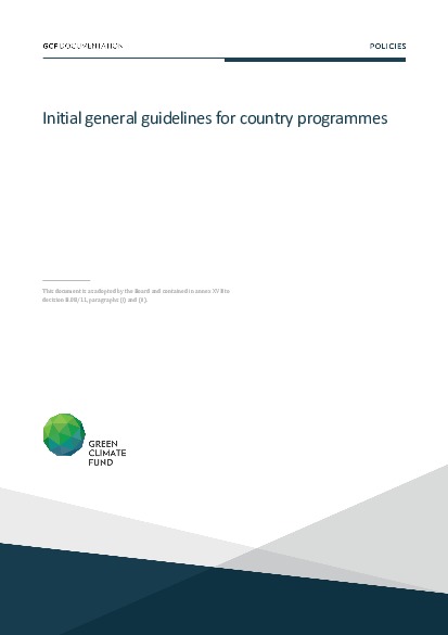 Download Initial general guidelines for country programmes Document cover for Initial general guidelines for country programmes