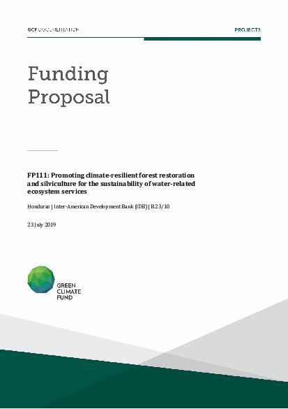 Document cover for Promoting climate-resilient forest restoration and silviculture for the sustainability of water-related ecosystem services