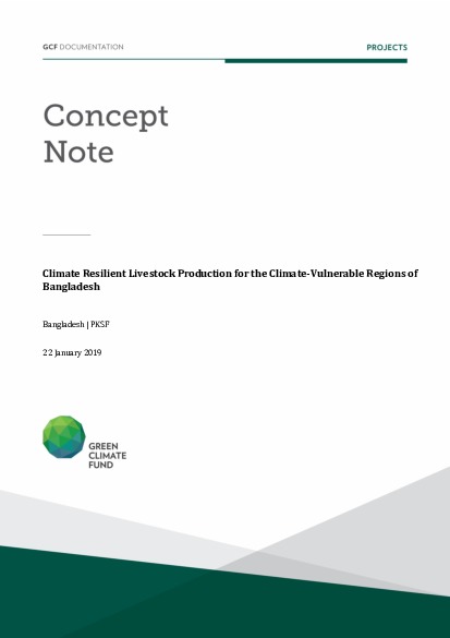 Document cover for Climate Resilient Livestock Production for the Climate-Vulnerable Regions of Bangladesh