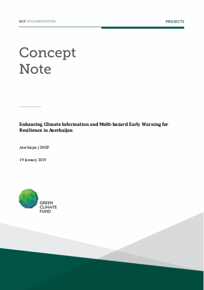 Document cover for Enhancing Climate Information and Multi-hazard Early Warning for Resilience in Azerbaijan