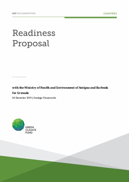 Document cover for Strategic frameworks support for Grenada through the Ministry of Health and Environment of Antigua and Barbuda