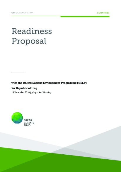 Document cover for Adaptation planning support for Iraq through UNEP