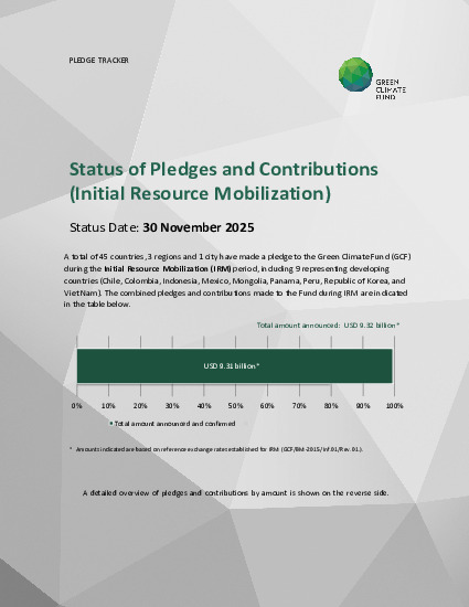 Download Status of Pledges (IRM, GCF-1 and GCF-2) Document cover for Status of Pledges (IRM, GCF-1 and GCF-2)