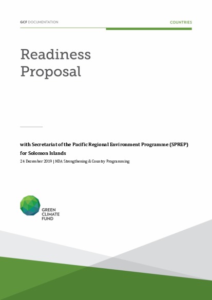 Document cover for NDA strengthening support for Solomon Islands through SPREP