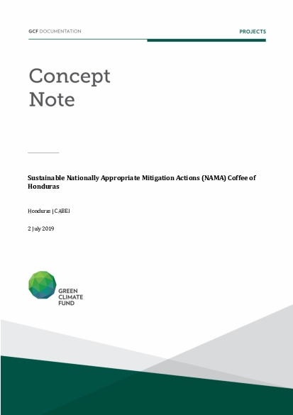 Document cover for Sustainable Nationally Appropriate Mitigation Actions Coffee of Honduras