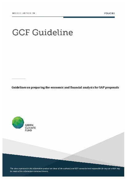 Document cover for Guidelines on preparing the economic and financial analysis for SAP proposals