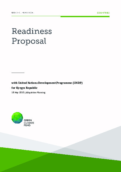 Document cover for Adaptation planning support for Kyrgyzstan through UNDP