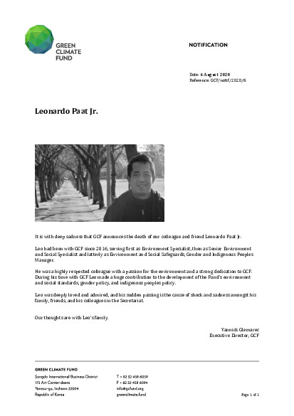Document cover for Leonardo Paat Jr.