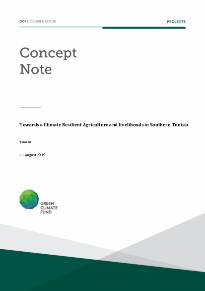 Document cover for Towards a Climate Resilient Agriculture and livelihoods in Southern Tunisia