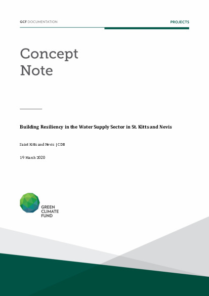 Document cover for Building Resiliency in the Water Supply Sector in St. Kitts and Nevis