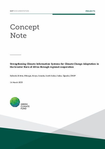 Document cover for Strengthening Climate Information Systems for Climate Change Adaptation in the Greater Horn of Africa through regional cooperation