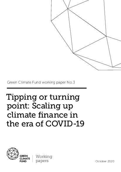 Document cover for Tipping or turning point: Scaling up climate finance in the era of COVID-19