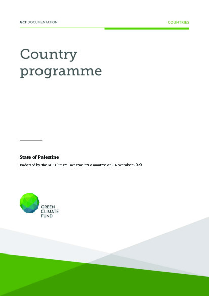 Document cover for State of Palestine Country Programme
