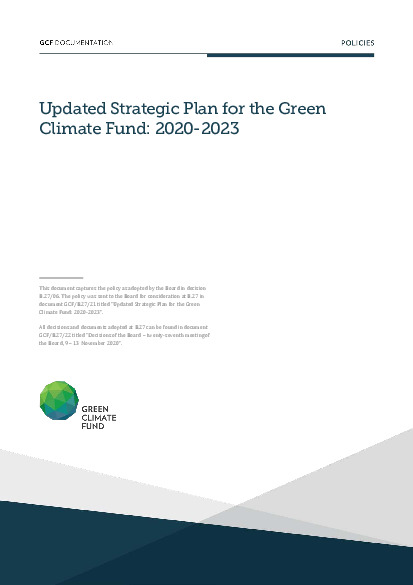 Document cover for Updated Strategic Plan for the Green Climate Fund 2020-2023