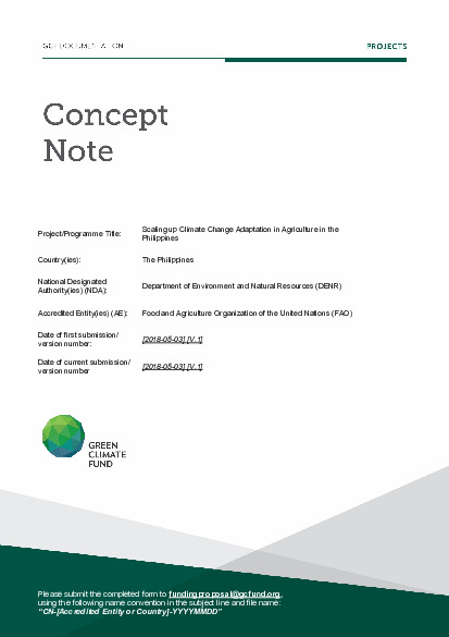 Document cover for Scaling up Climate Change Adaptation in Agriculture in the Philippines