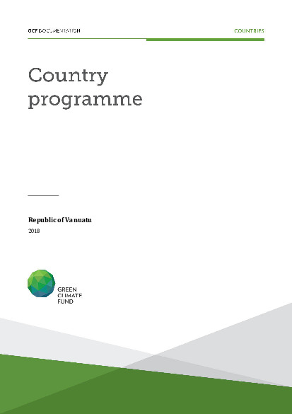 Document cover for Vanuatu Country Programme