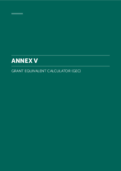 Document cover for Annex V: Grant Equivalent Calculator (GEC)