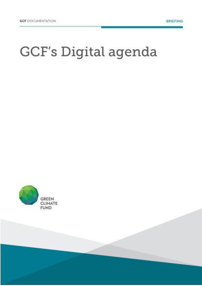 Document cover for GCF's digital agenda: a briefing