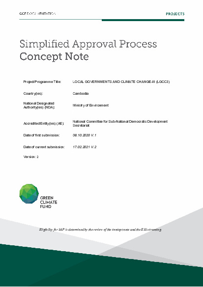 Document cover for LOCAL GOVERNMENTS AND CLIMATE CHANGE-III (LGCC3)