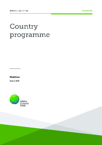 Document cover for Maldives Country Programme