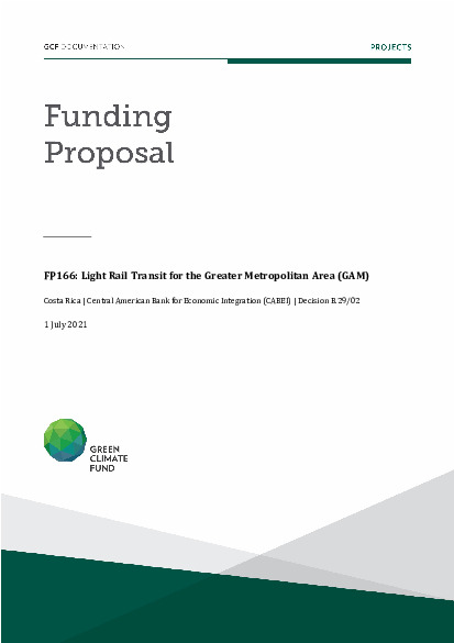 Document cover for Light Rail Transit for the Greater Metropolitan Area (GAM)