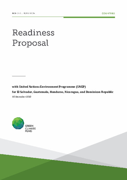 Document cover for Increasing the ambition of the Nationally Determined Contributions and climate financing in the Central America