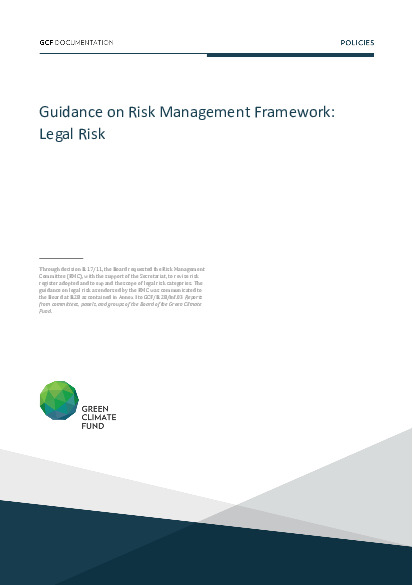 Document cover for  Guidance on Risk Management Framework: Legal Risk