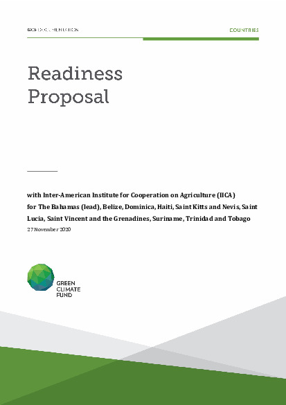 Document cover for Strengthening the foundation for a climate responsive agricultural sector in the Caribbean