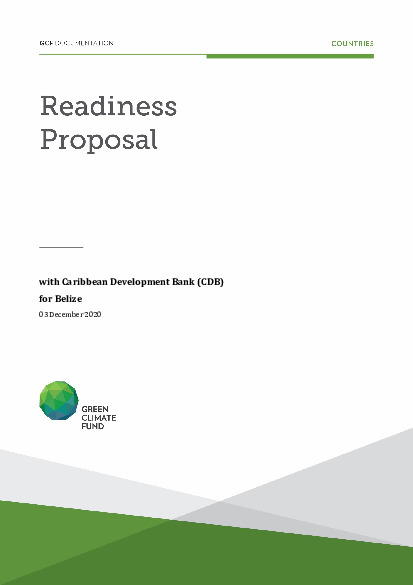 Document cover for Belize Development Finance Corporation Capacity Strengthening for Accreditation to the Green Climate Fund