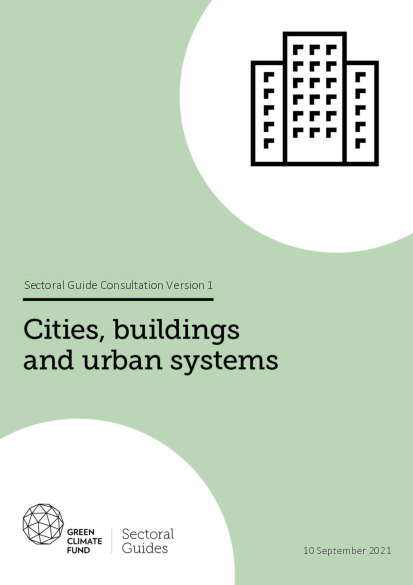 Document cover for Sectoral guide: Cities, buildings and urban systems