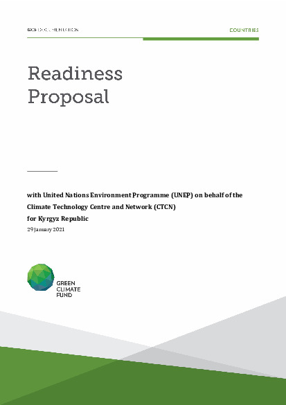 Document cover for Technical Guidance and Support to Conduct a Sectoral Technology Needs Assessment and a Technology Action Plan for The Kyrgyz Republic