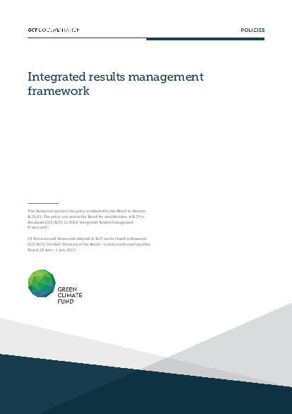 Document cover for Integrated results management framework