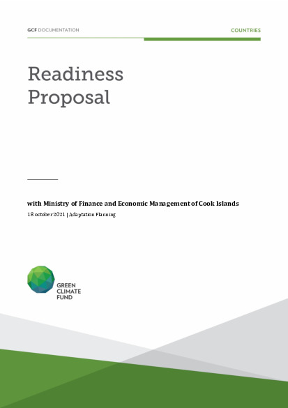 Document cover for Increasing the Resilience of the Cook Islands through Enhancing a National Adaptation Programme