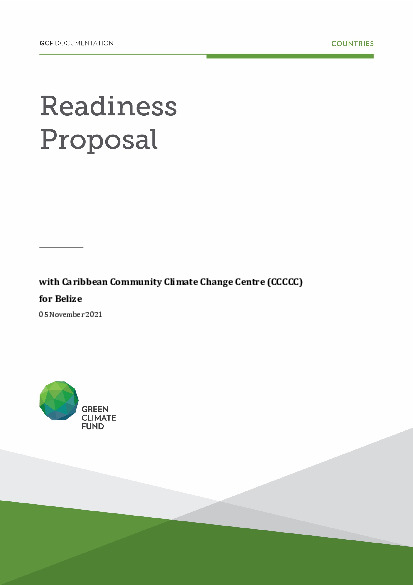 Document cover for National Adaptation Planning for Integrated Water Resources Management in Belize