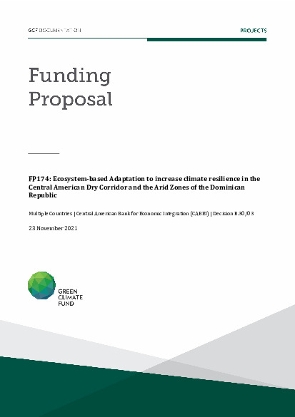 Document cover for Ecosystem-based Adaptation to increase climate resilience in the Central American Dry Corridor and the Arid Zones of the Dominican Republic