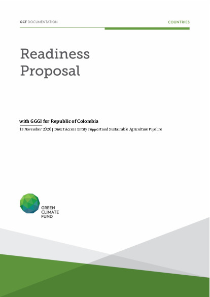 Document cover for Direct Access Entity Support and Sustainable Agriculture and Forestry Pipeline Development in Colombia