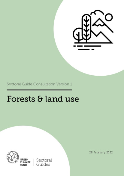 Document cover for Sectoral guide: Forests and land use