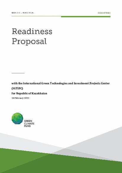 Download Further strengthening the Kazakhstan’s programming capacity, institutional support for the enhancement of GCF direct access and development of green finance system Document cover for Further strengthening the Kazakhstan’s programming capacity, institutional support for the enhancement of GCF direct access and development of green finance system