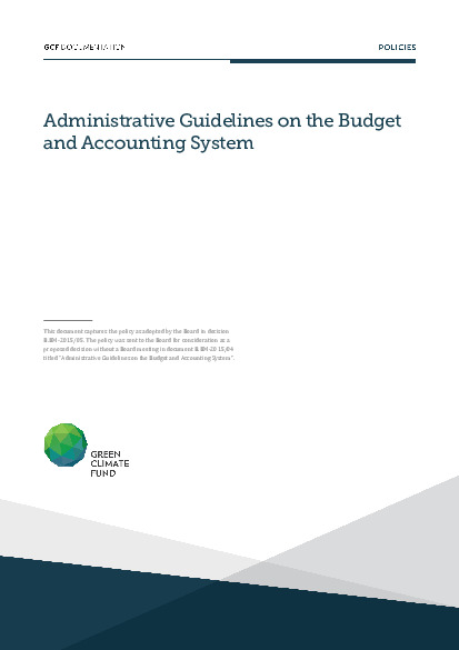 Document cover for Administrative guidelines on the budget and accounting system