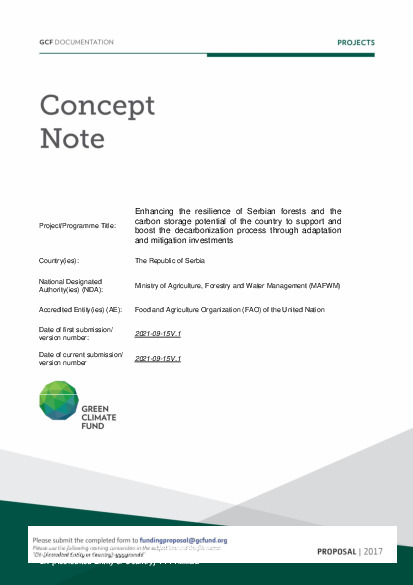 Download Enhancing the resilience of Serbian forests and the carbon storage potential of the country to support and boost the decarbonization process through adaptation and mitigation investments Document cover for Enhancing the resilience of Serbian forests and the carbon storage potential of the country to support and boost the decarbonization process through adaptation and mitigation investments