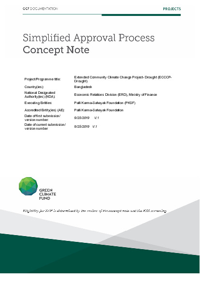 Document cover for Extended Community Climate Change Project- Drought (ECCCP- Drought)