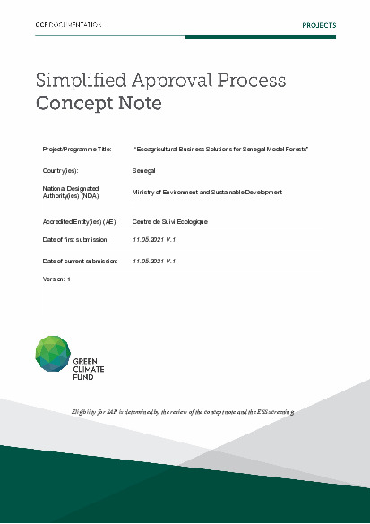 Download Ecoagricultural Business Solutions for Senegal Model Forests – « Model Forests EcoSolutions » Document cover for Ecoagricultural Business Solutions for Senegal Model Forests – « Model Forests EcoSolutions »