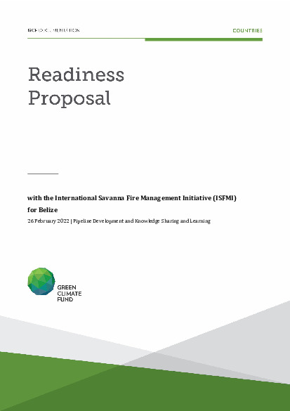 Document cover for Traditional Savanna Fire Management Readiness Proposal to facilitate Emissions Reductions in the AFOLU sector in Belize