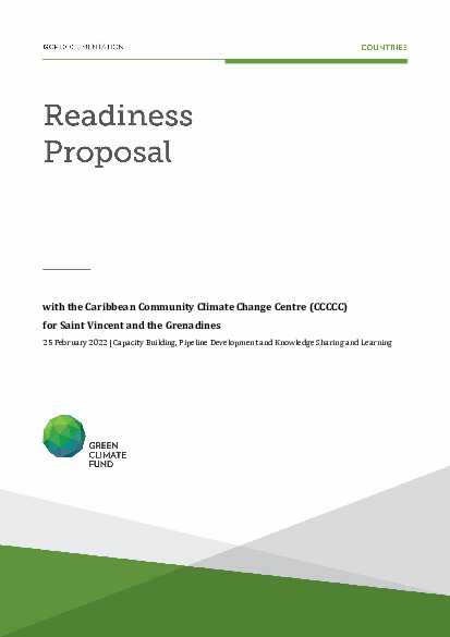 Document cover for Capacity Building to support Institutional Strengthening, Planning, and Programming to enable increased Climate Finance mobilization for Saint Vincent and the Grenadines